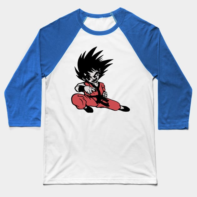 Young Goku (Chinese Bootleg Style) Baseball T-Shirt by retroworldkorea